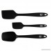 Nordic Kitchen 3-piece Silicone Spatula Set - BPA Free FDA Approved 450F Heat Resistance Stainless Steel Core (Black) - B075TDKYWN
